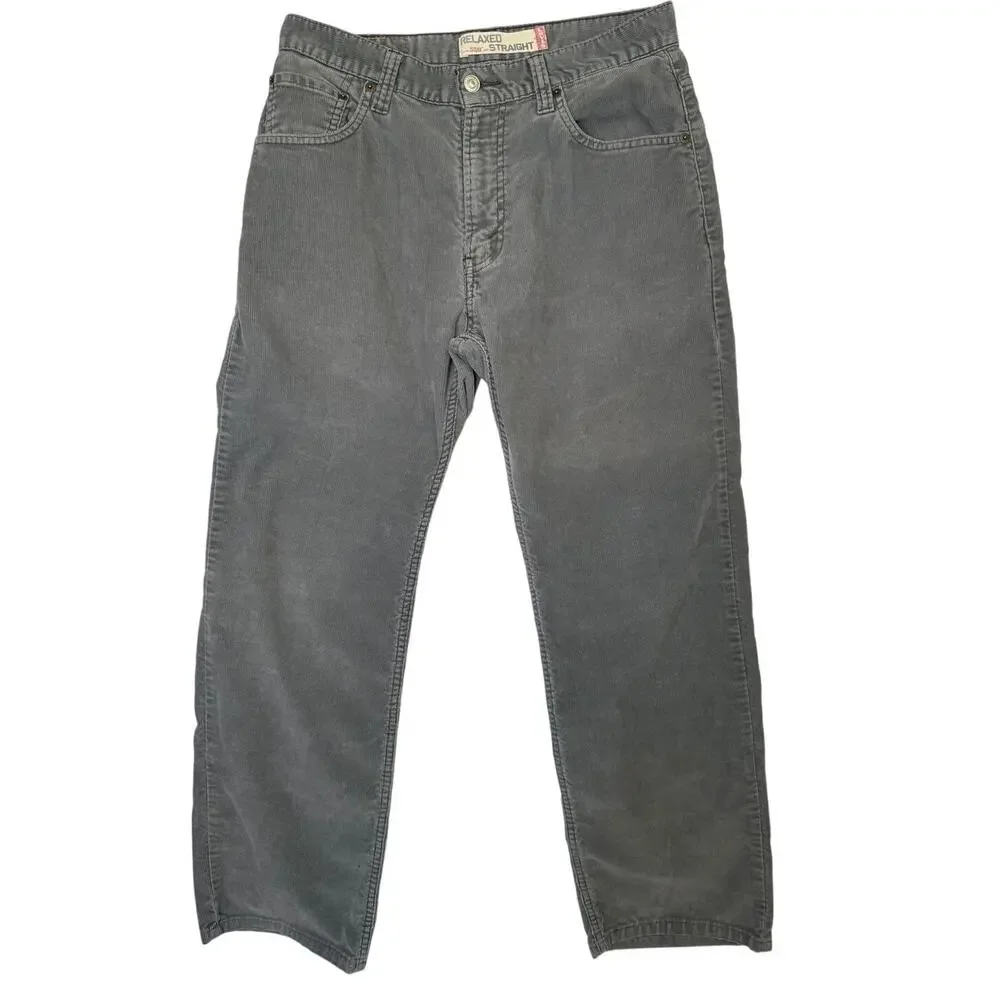 Levi’s 559 Relaxed Straight Gray Corduroy Pants Men’s 30x30 Classic Fit